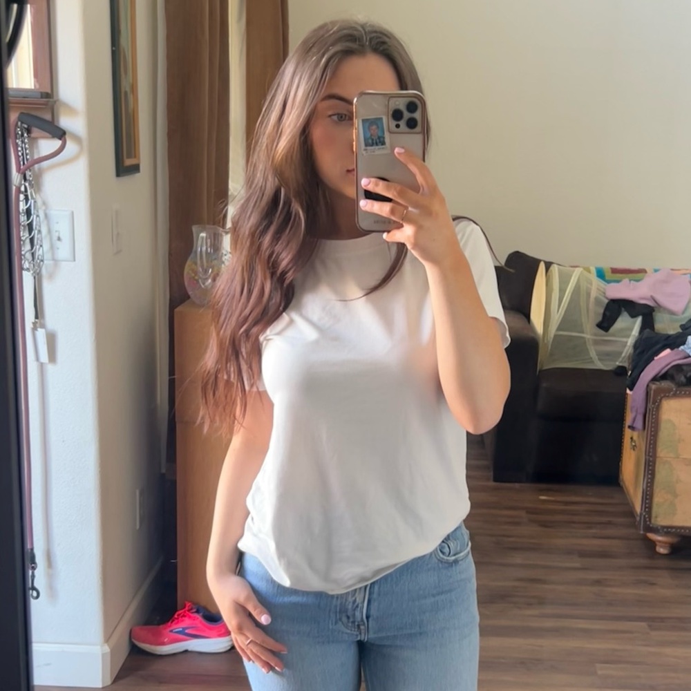white tee
